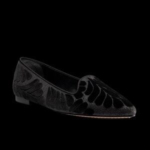 Birdies The Sparrow - Black Velvet Embroidery Size 7.57.5